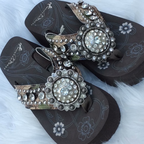 Montana West Shoes - Montana West Camouflage pattern Flip Flops